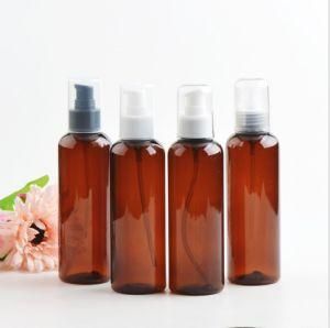 200ml Pet Plastic Round Shoulder Cosmetic Full Cover Lotion Pump Bottle