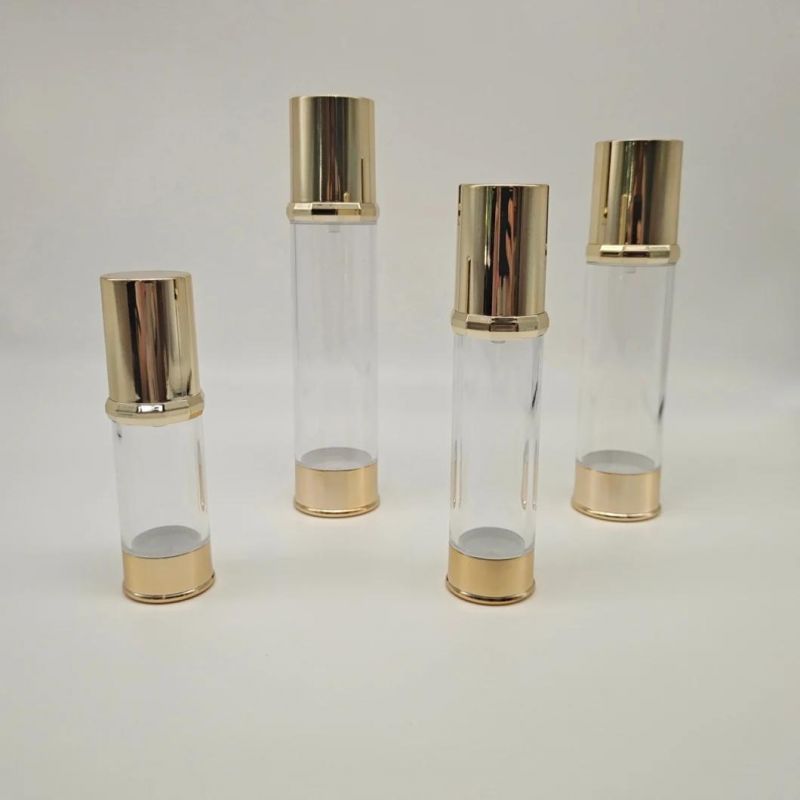 New Luxury Gold 15ml 20ml 30ml 50ml 100ml 120ml Airless Bottle