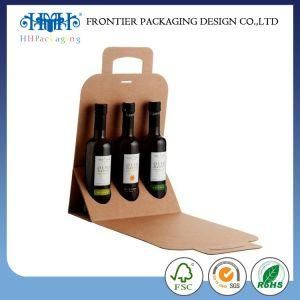 Wholesale Eco Friendly Customized Gift Kraft Champagne Beer Wine Bottle Paper Bags with Handle