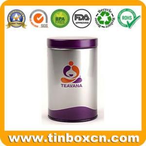 Round Tea Caddy, Tea Tin Box, Tin Tea Can