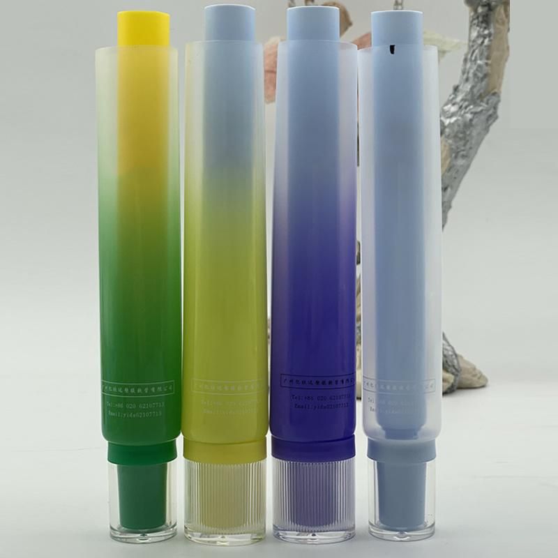 Private Label Colorful Custom Logo Soft Squeeze Eye Cream Double Layers Cosmetic Tubes