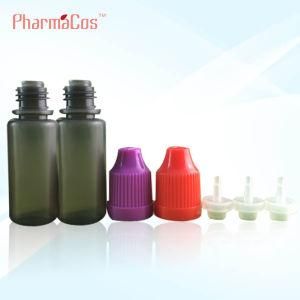 10ml 15ml 30 Ml Soft Black Bottle with Childproof Cap with Thin Tip