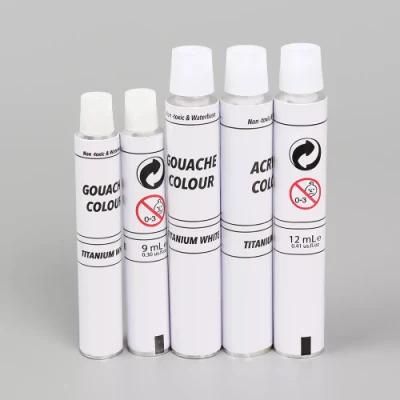 Wholesale Empty Aluminum Soft Watercolor Paint Set Packaging Tube Aluminum Collapsible Tube