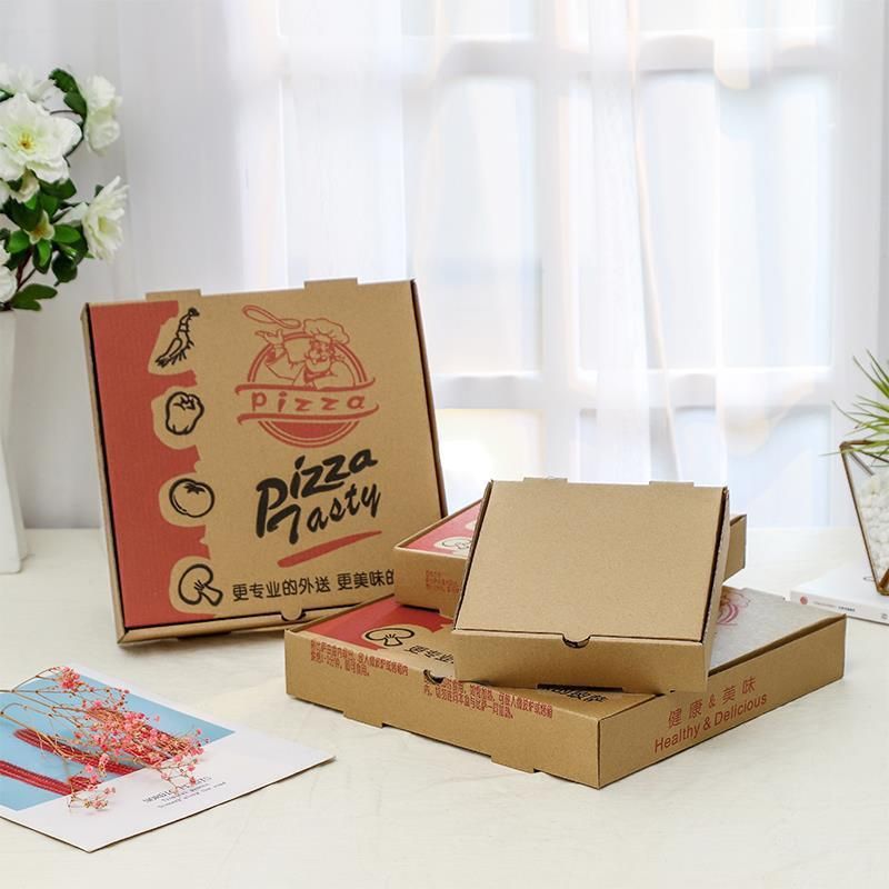 Factory Price Recyclable Corrugated Paper 12 18 Inch Custom Black Pizza Boxes