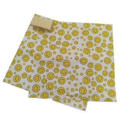 Custom Patterned Wax Wrapping Paper for Food Greaseproof Hamburger Sandwich Meat Wrapping Paper