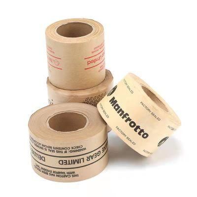 Wholesale Water Activated Printed Fiberglass Kraft Box Tape for Packing