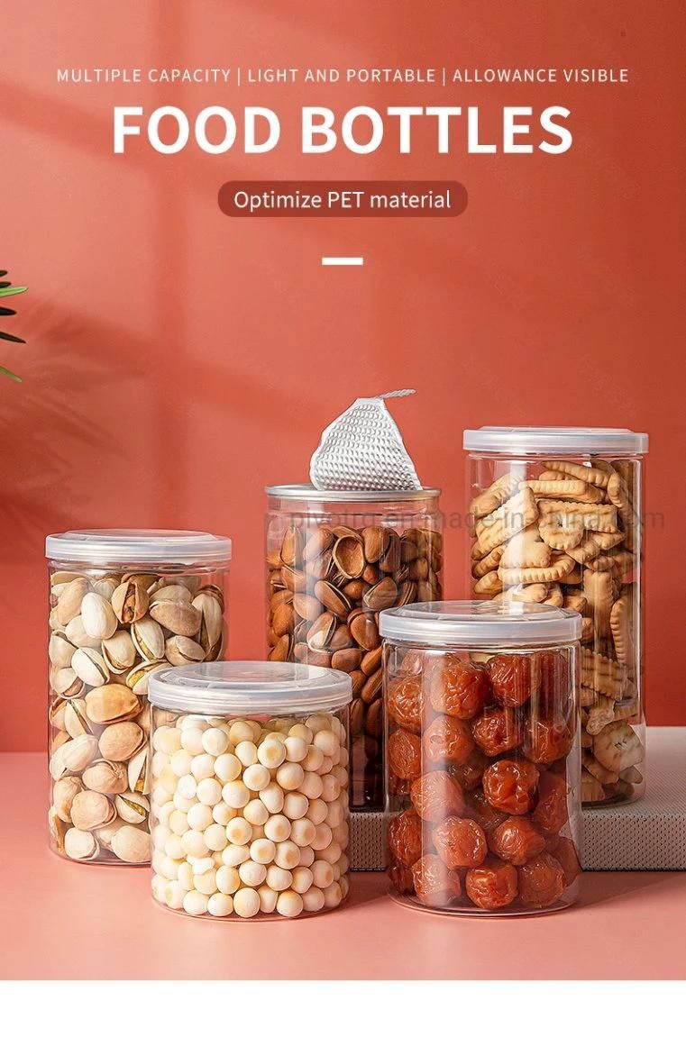 340ml Plastic Easy Open Pet Can for Dried Food /Snacks with Soft Peel Cap