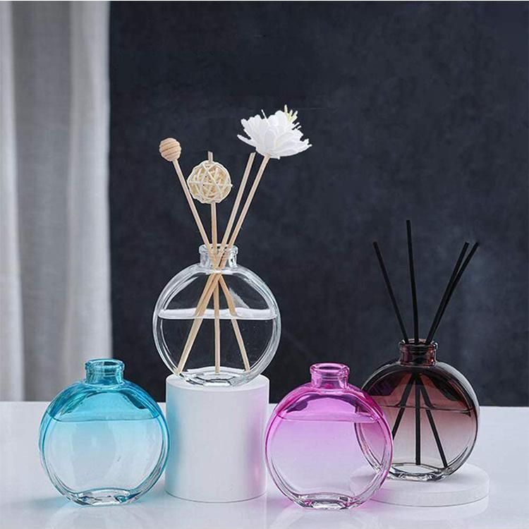 Wholesale Luxury Clear Frosted Colored Empty 100ml 150ml Flat Glass Aroma Reed Diffuser Bottle
