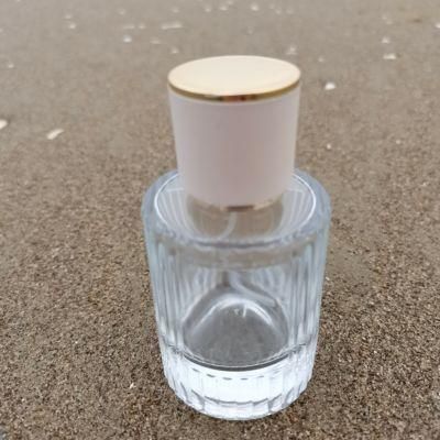 New Style 50ml Luxury Glass Perfume Bottle Cylinder Shape 50ml Clear Spray Glass Bottle