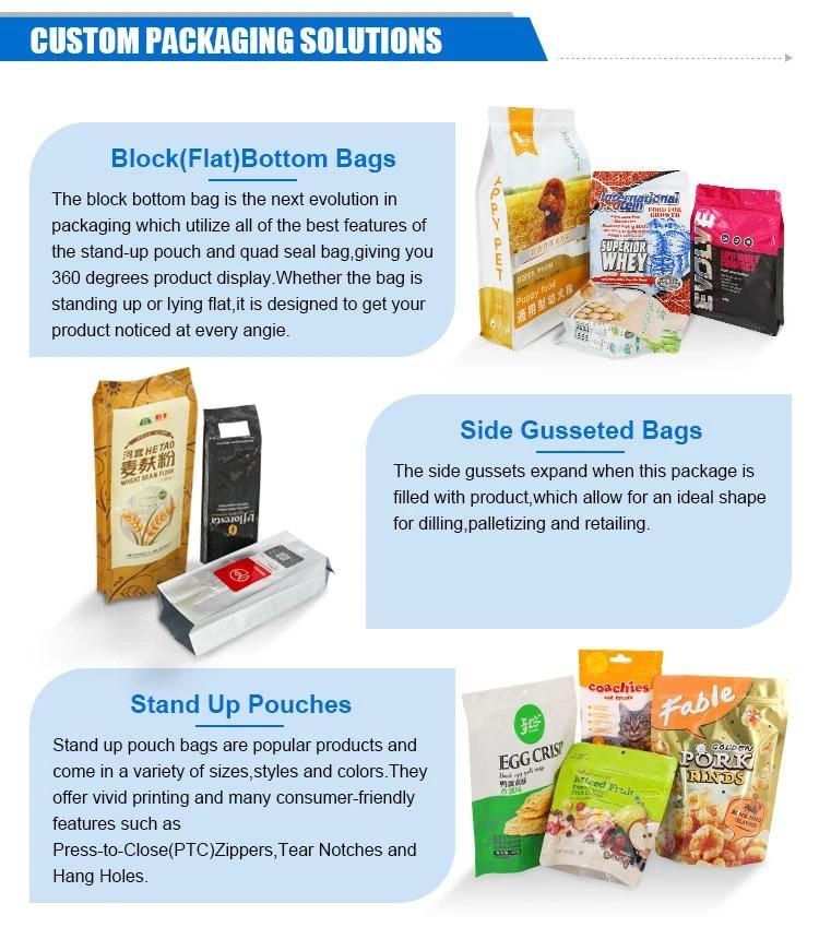 Hot Sale Custom Pet Food Packaging Bag Food Packaging Bag Zipper Packaging Bag