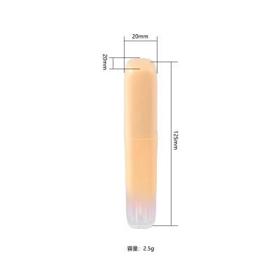 2021 Lip Gloss Tubes Packaging 2.5ml Gradient Nude Lip Gloss Tube Empty Plastic Packaging Lip Gloss Cute Container