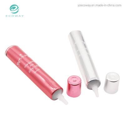 Customized Needle Nose Applicator Aluminum Plastic Cosmetic Eyes Cream Tube Pommade with Colorful Plating Cap