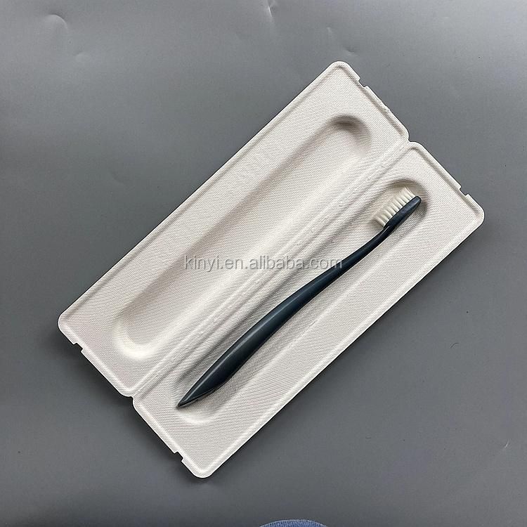 Biodegradable Pulp Paper Molded Custom Toothbrush Packaging Box