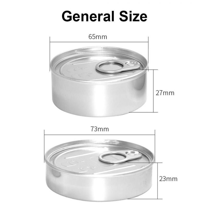 Custom Label Food Grade Sealed Metal Tinplate Can Pressitin Cans Tuna Edible Tin Package Can