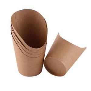 Waffles Paper Cone Paper Holder for French Fries Crepe Pancake Food Box
