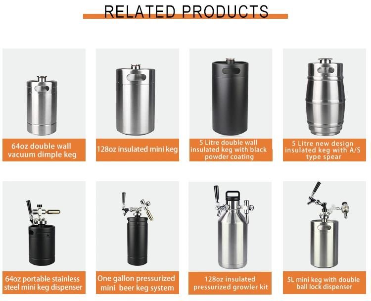 China Wholesale New Design Gift Party Home Use 5L Double Wall Vacuum Flask Keg