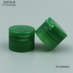 Factory Supply 28/410 Green Color Plastic Flip Top Cap