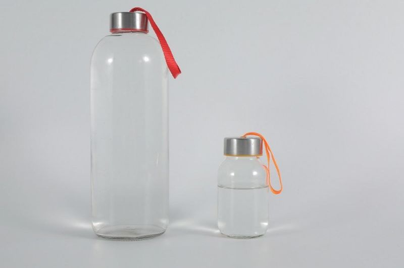 Frosted Sand Blasting Drinking Glass Mineral Warter Bottles 300ml 500ml 750ml Glass Bottle 1L