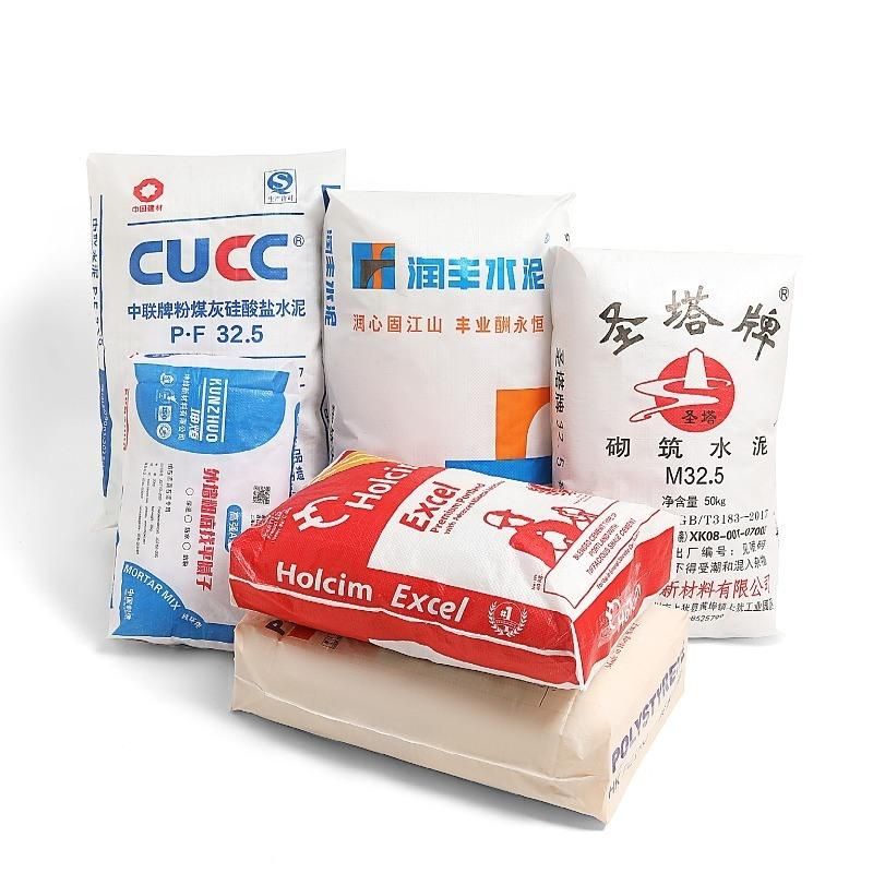 25kg Big Size Heavy Duty Square Bottom Cement Industrial Building Material Putty Powder Perforated PP Valve Bag