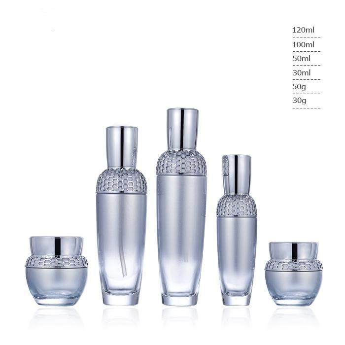 Ll08 Factory Price Luxury Acrylic Cosmetic Packaging Cream Jar Acrylic Cosmetic Bottles Have Stock