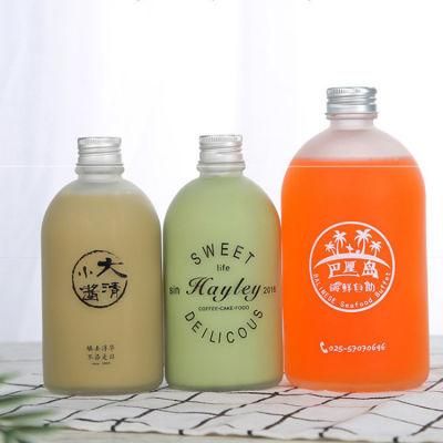 Wholesale Clear 250ml 500ml Milk Beverage Glass Juice Bottle