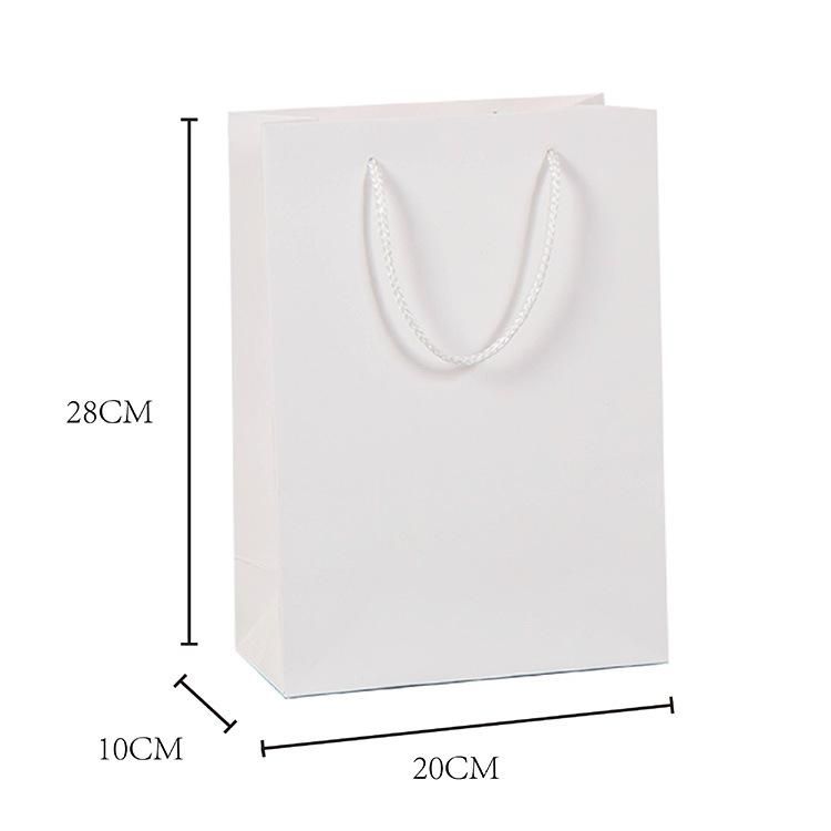 Wholesale White Customized Printed Shopping Packaging Paper Bag