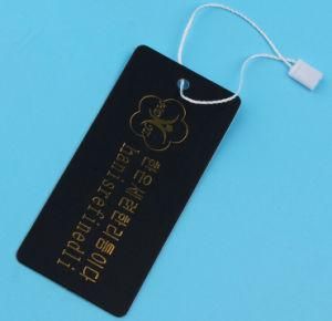 Black Kraft Paper Tags with Golden Hot Stamping Logo