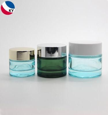 15ml 30ml 50ml Thick Bottom Round Cream Container Cosmetic Packaging Glass Jar
