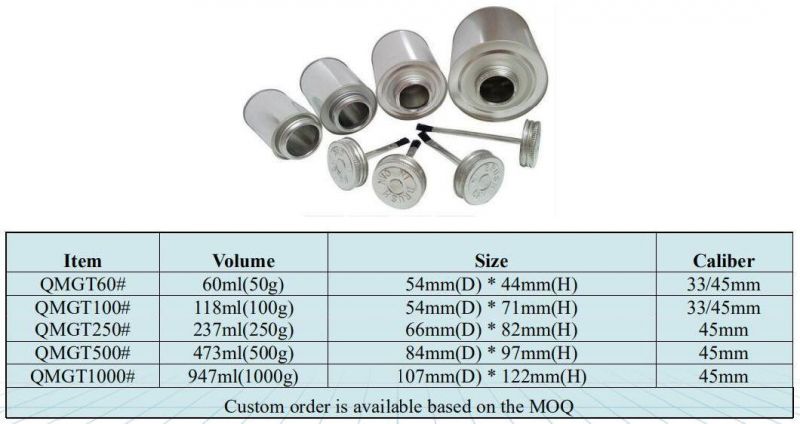 100g Glue Tin Can with Brush, Metal Adhesive Can for Packing PVC Cement