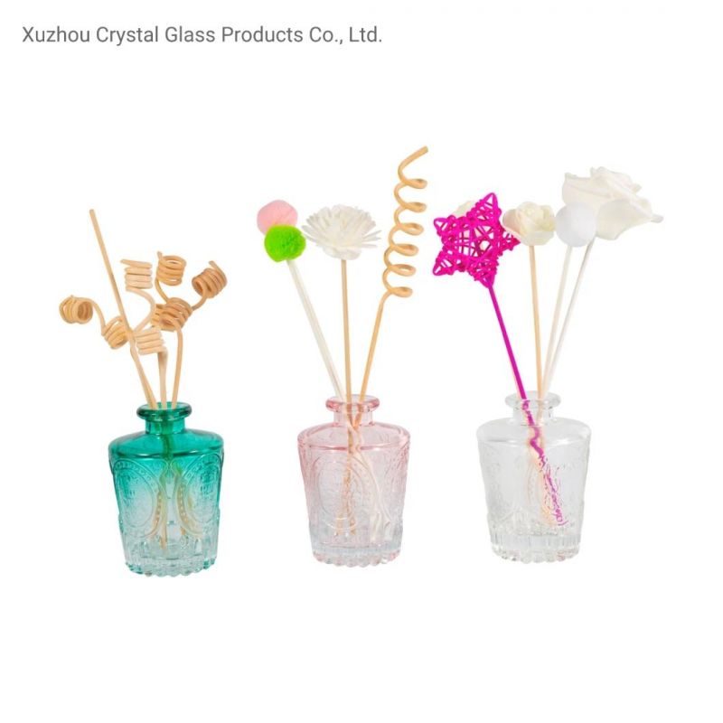 Transparent Empty Reed Diffuser Glass Bottle with Lids