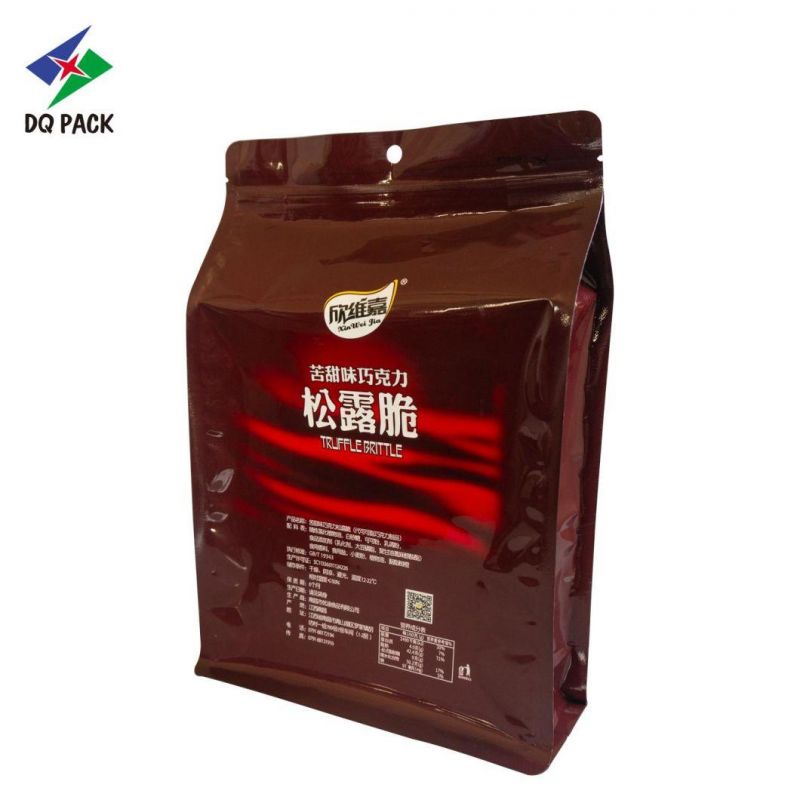 China Packaging Products Stand up Zipper Bags Qual Seal Flat Bottom Stand up Snack Bag Plastic Bag Tea Packaging Bags Flat Bottom Bag for Snack Packaging Bag