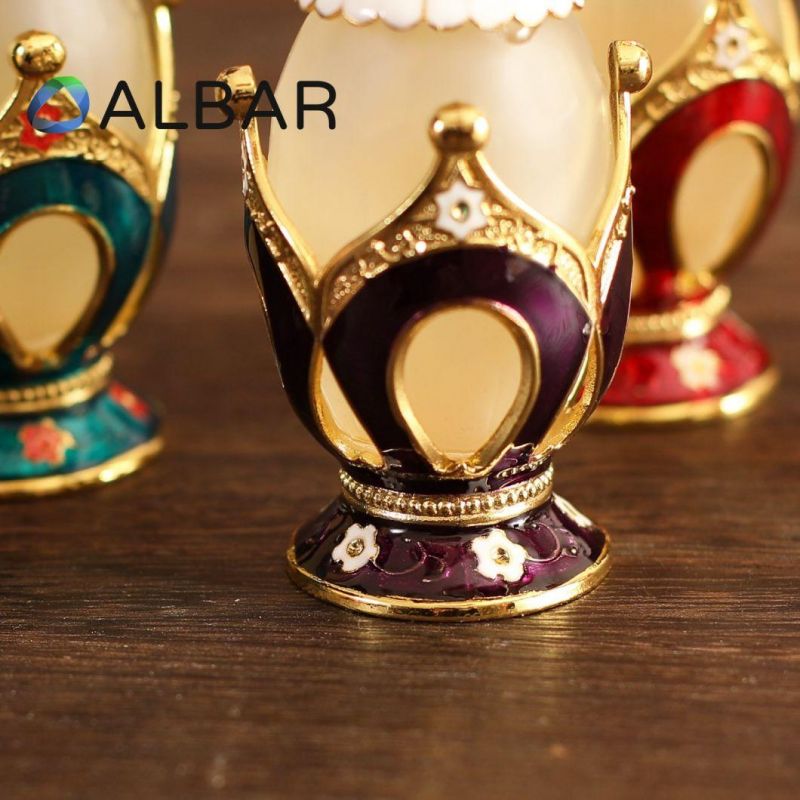 Customized Attar Oud Fragrance Glass Bottles with Colorful Diamonds Zinc Zamac