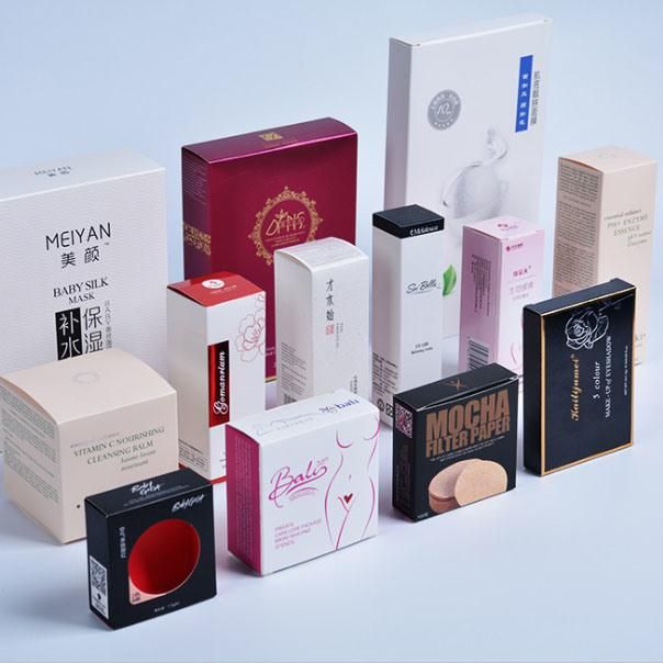 Wholesale Custom Fancy UV Color Printing Loge Luxury Cosmetic Perfume Lipstick Mask Cream Packaging ODM Single Gold Paper Laser Hot Stamping Frosted Folding Box