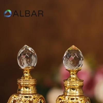 Round Zinc Zamac Metal Perfume Glass Bottles for Arabian Style Tola Face Care Fragrance