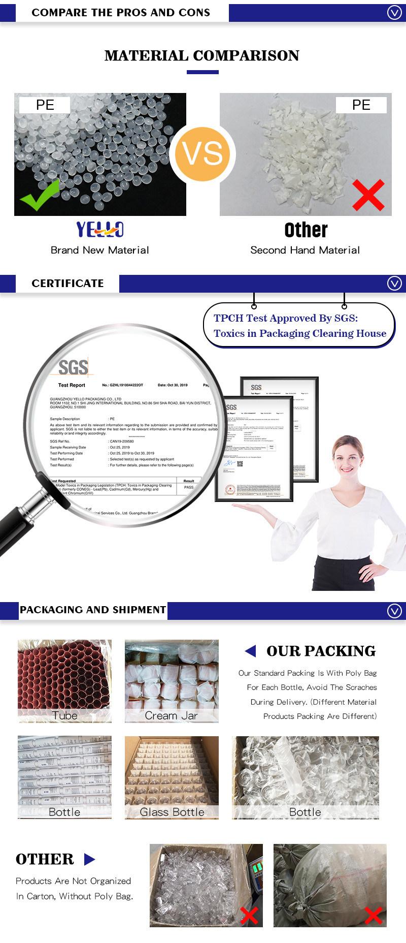 Custom Made Plastic LDPE White Cosmetic Face Cleansing Tube with Black Lid