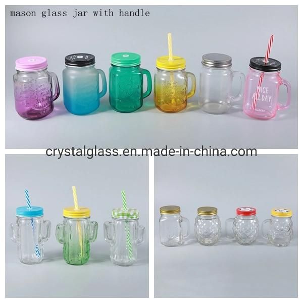 580ml Frost Painting Glass Ice Tea Bottle with Plastic Cap