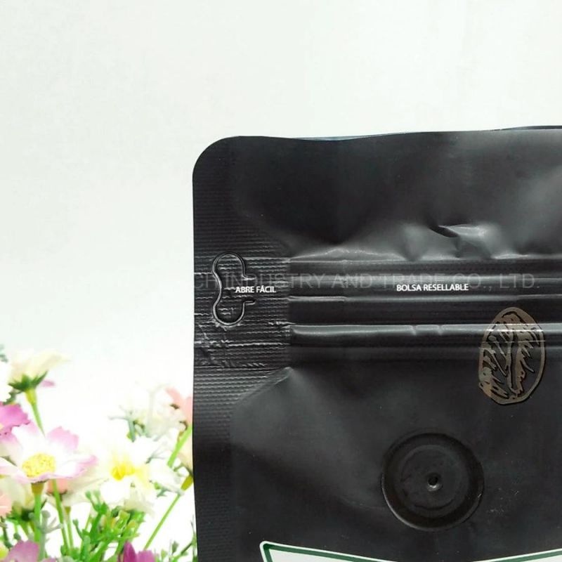 Side Gusset Bag Type Custom Design Aluminum Foil Layer Coffee Packaging Bag