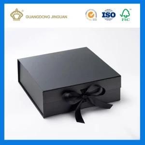 Luxury Best Sell Black Gift Box with Ribbon for Paper Packaging