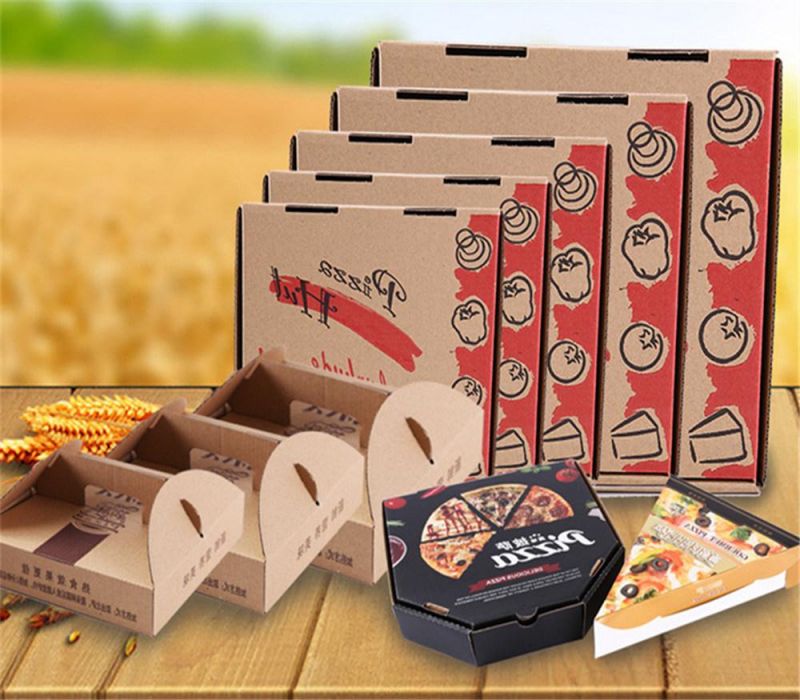 Kraft Paper Pizza Box Take out Food Container