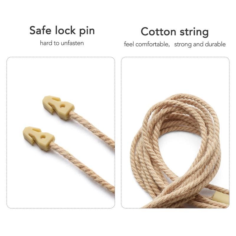 Custom Swing Labels PLA Plastic Hang Tags Seal Strings for Apparels (YB035-1)