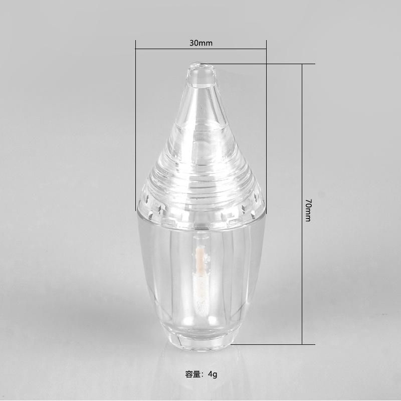 Manufacturer Makeup Container Wholesale Transparent Plastic Empty Round Lip Gloss Tube