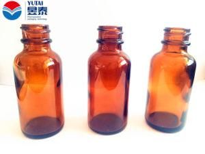 Wholesale 30ml Amber Boston Round Glass Bottle