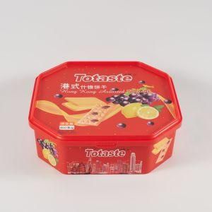 Hot Sale Octagonal Disposable PP Packaging Container for Cracker Biscuit Butter Rolls Chocolate