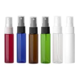 30ml Flat Shoulder Spray Bottle Clear White Green Blue Red Amber Round Plastic Pet Fine Mist Spray Bottle
