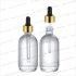 Transparent Blue Color Dropper Bottle with Gold Color Special Press Button Dropper for Essential Oil Skincare