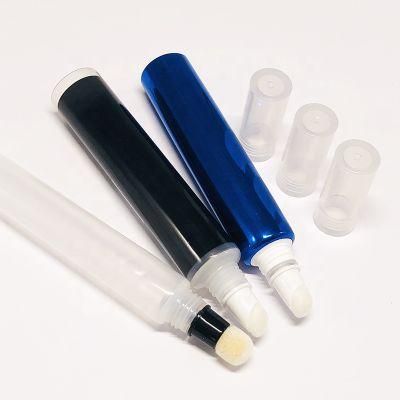 Soft Clear Squeeze Cosmetic Plastic Tube Packaging with Flocking Applicator