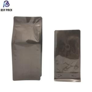 Customized Design Moistureproof Standing Pouch Light Film Coffee Plastic Packing Bag with Valve