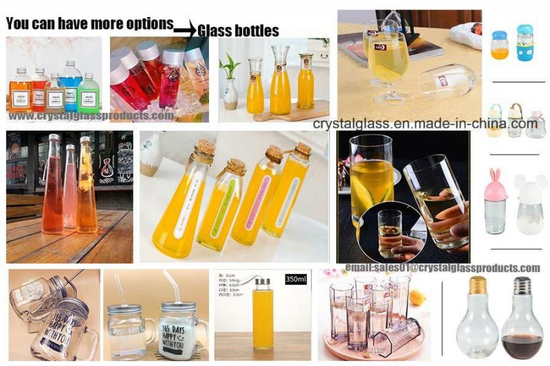 Carton Design Colorful Glass Juice Bottle for Children