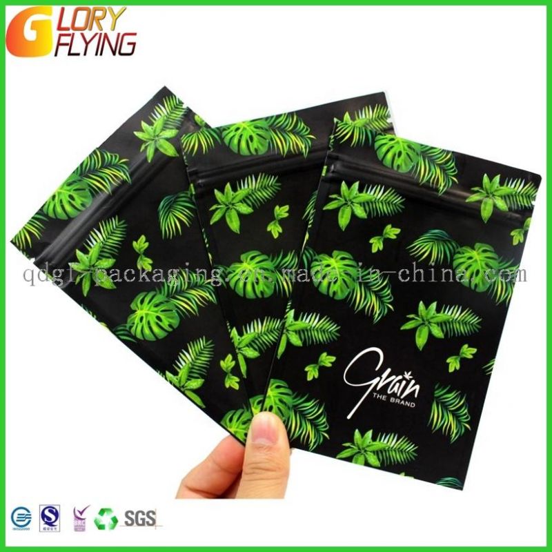 Smell Proof Mylar Plastic Zip Lock Packaging Bag for Tobacco Packing