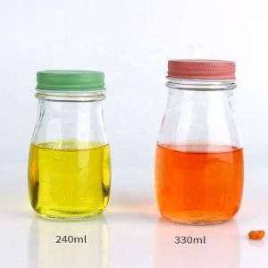 10oz 12oz 16oz 32oz Juice Glass Milk Bottle with Aluminum Cap